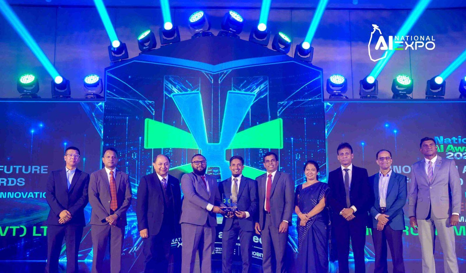 The LawMate team receiving the Merit Award on stage at the National AI Awards 2026